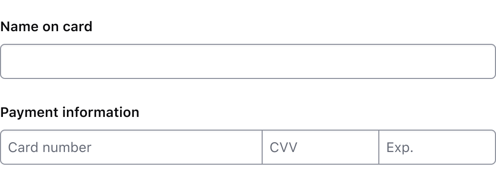 Segmented Group payment method example